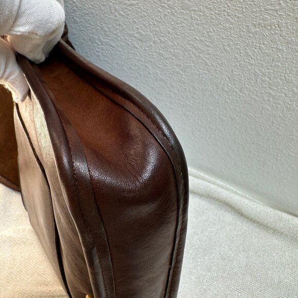 Vintage Coach Suspender Bag 9490, in Mocha Leather, Pre serial NYC early 70s - Picture 7 of 15
